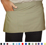 Waist apron solid short with 1 front pocket
