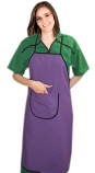 Apron bib style 1 front round pocket back open solid